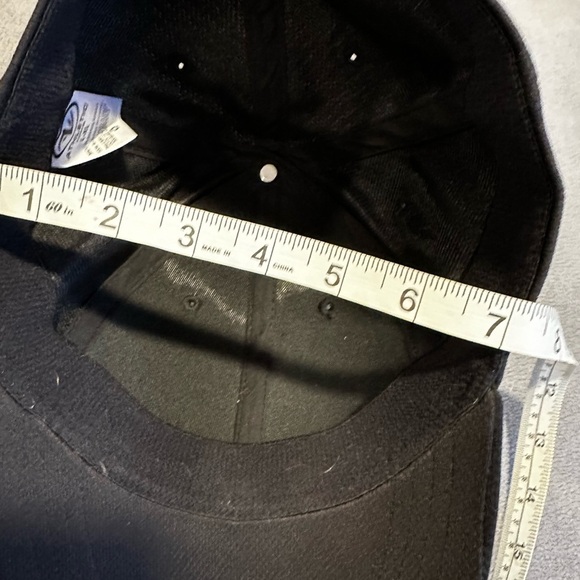 NWOT All Mushrooms are Magic Black Fitted Baseball Cap. L-XL. Brown Leather. - Picture 7 of 8